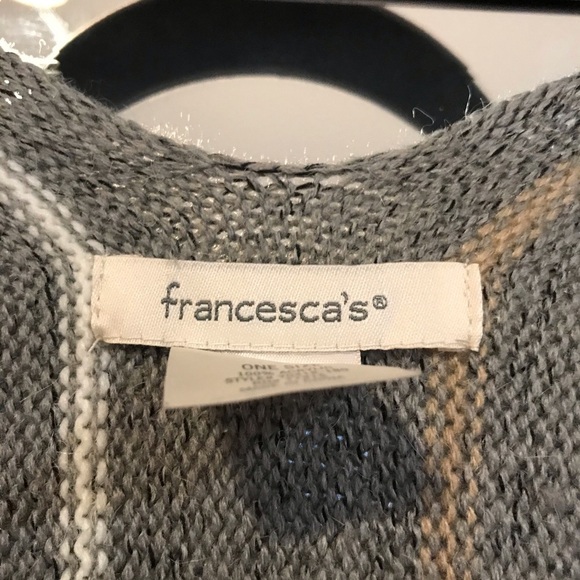 Francescas Gray Striped Shawl - Picture 3 of 3